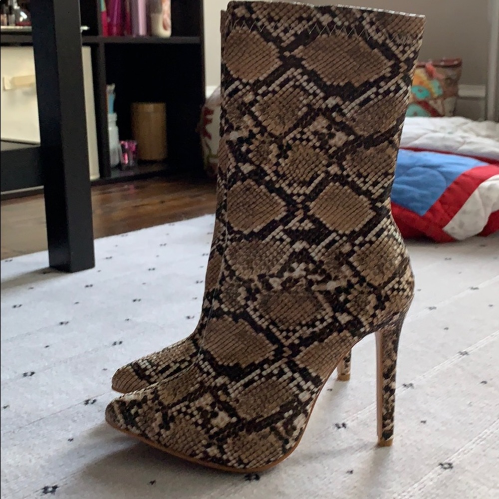 Snake skin heels